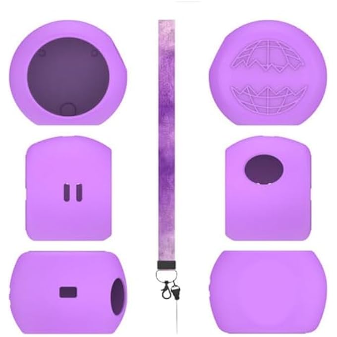 rayihni غطاء واقي من السقوط 1 قطعة بجلد واقي مضاد للصدمات غلاف سيليكون واقي مع حبل واقي لدمى بونيرونز التفاعلية (بنفسجي) - Image 5